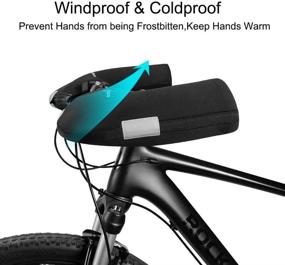 img 1 attached to 🚴 ROCKBROS Bike Handlebar Mittens: Winter Thermal Cover for Cycling, Windproof & Warm Mitts for MTB Mountain Bike Motor