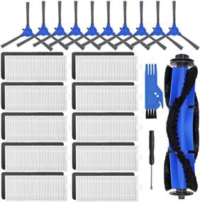 img 4 attached to 🔧 Запасные части для Eufy RoboVac 11S, 15C, 30, 30C, 12, 35C Набор фильтров для пылесосов: 10 шт. боковых щеток, 10 шт. фильтров, 1 вращающаяся щетка - аксессуары FFsign