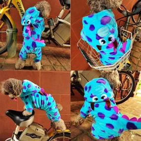 img 1 attached to Warm Coral Velvet Dog Winter Clothes - Cute Dog Hoodie Jumpsuit for Dogs and Cats by YOUDirect