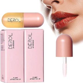 img 4 attached to 💋 2-Pack Natural Lip Plumper, Lip Enhancer, Lip Plumping Balm, Moisturizing Clear Lip Gloss for Fuller and Hydrated Beauty Lips, 5.5ML