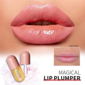 img 3 attached to 💋 2-Pack Natural Lip Plumper, Lip Enhancer, Lip Plumping Balm, Moisturizing Clear Lip Gloss for Fuller and Hydrated Beauty Lips, 5.5ML