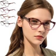zenottic women's fashion reading glasses set - 4 pairs of high-quality ladies readers with clear lenses, ideal for work, reading, outdoor events, and parties logo