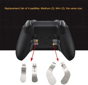 img 1 attached to 🎮 Silver Metal D-pad Kits, Paddles, and Hair Trigger Locks Replacement for Xbox One Elite Controller and Elite Series 2 Controller