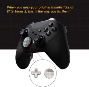 img 2 attached to 🎮 Silver Metal D-pad Kits, Paddles, and Hair Trigger Locks Replacement for Xbox One Elite Controller and Elite Series 2 Controller
