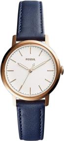 img 4 attached to Женские кварцевые наручные часы Fossil из нержавеющей стали с кожаным ремешком.