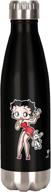 🍶 black stainless steel water bottle by spoontiques featuring betty boop, 18 oz логотип