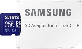 img 1 attached to 📷 Высокоскоростная карта памяти SAMSUNG PRO Plus + адаптер 256 ГБ microSDXC - UHS-I, U3, A2, V30, Full HD и 4K UHD - До 160 МБ/с (MB-MD256KA/AM)