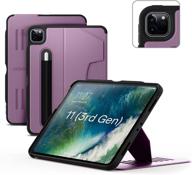 📱 zugu case for 2021/2020 ipad pro 11 inch gen 2/3 - berry purple - slim protective, wireless pencil charging, magnetic stand, sleep/wake cover логотип