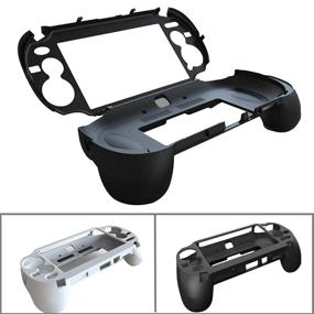 img 1 attached to 🎮 Black Hand Grip Shell Controller Protective Case for Sony Playstation PS Vita 1000, with L2 R2 Triggers