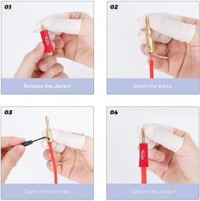 img 1 attached to 🔌 Штекеры-бананы AAZV - 4 пары/8 шт. Соединитель для колонок | Закрытая винтовая гайка с золотым покрытием 24К | Идеально подходит для кабеля для колонок, стенных панелей, домашнего кинотеатра, аудио/видео ресивера, усилителей и звуковых систем