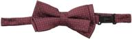 👔 classy and convenient: retreez check textured woven microfiber pre-tied boy's bow tie logo