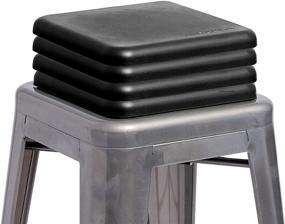 img 4 attached to 🪑 Enhance Your Seating Comfort with Sofft Cushion Square Metal Stool Cushion - Pack of 4 in Black!