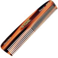 kent r7t small fine/wide tooth comb - handmade in england for hair, beard, and mustache grooming logo