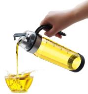 🍾 lszssj glass dispenser bottle with wide opening for easy refill and cleaning - olive oil and vinegar dispenser with 18 oz capacity logo