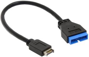 img 3 attached to 💻 Cablecc USB 3.1 to USB 3.0 20Pin Header Extension Cable - 20cm Length for ASUS Motherboard