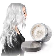 🎃 white hair color wax: unisex instant hair dye for party, cosplay & halloween - natural temporary hair paint (4.23 oz) logo