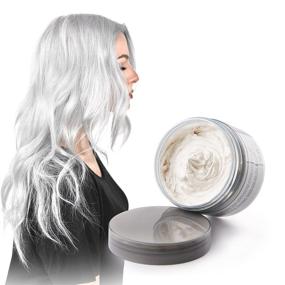img 4 attached to 🎃 White Hair Color Wax: Unisex Instant Hair Dye for Party, Cosplay & Halloween - Natural Temporary Hair Paint (4.23 oz)