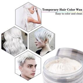 img 2 attached to 🎃 White Hair Color Wax: Unisex Instant Hair Dye for Party, Cosplay & Halloween - Natural Temporary Hair Paint (4.23 oz)