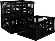 utiao 34 quart collapsible storage bins, folding crate, milk crate, pack of 3 logo