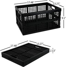 img 3 attached to Utiao 34 Quart Collapsible Storage Bins, Folding Crate, Milk Crate, Pack of 3