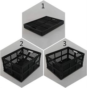 img 2 attached to Utiao 34 Quart Collapsible Storage Bins, Folding Crate, Milk Crate, Pack of 3