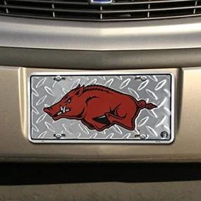 img 4 attached to 🐗 Арканзасский университетский футбольный клуб Razorbacks - Диамантовая металлическая автомобильная номерная табличка: Вырази свою любовь к команде со стилем!