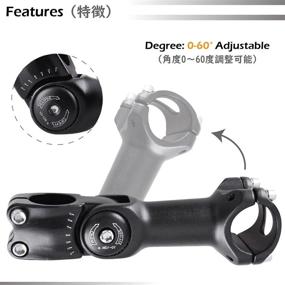 img 1 attached to 🚴 Adjustable Bike Stem - TRIWONDER Stem 25.4 31.8 90mm 110mm 130mm 60 Degree Short Handlebar Stem Riser for Mountain Bike, Road Bike, MTB, BMX, Cycling