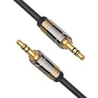 🔊 bluerigger 3.5mm stereo audio cable (6ft, male to male) - aux cord for headphone, home, car stereo, speaker, amplifier, android phone, ipad, iphone, echo & more logo