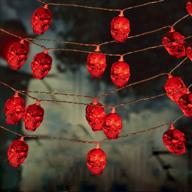 🎃 spooky colorful pro 10ft skull string lights - halloween & christmas indoor/outdoor decorations логотип