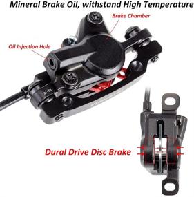 img 1 attached to 🚲 JFOYH Pre-Bled MTB Hydraulic Disc Brake Set - 160mm Floating Disc Rotor - Front & Rear Mineral Oil Kit - MTB (Left-Rear, Right-Front)