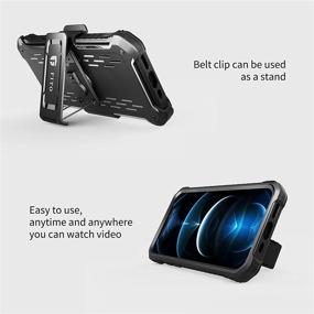 img 3 attached to 📱 FITO Holster Belt Clip Case for iPhone 12 & iPhone 12 Pro (6.1 inch) - Full Body Protection & Adjustable 360 Degree Rotation Swivel Belt Clip (Holster & Case)