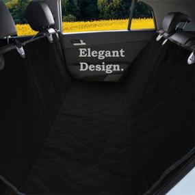 img 2 attached to 🐾 Pet Magasin Luxury Pet Car Seat Cover: Waterproof, Scratch-Proof, Nonslip Backing, Hammock-Style, Heavy Duty Back Seat Protector for Cars, Trucks & SUVs (Large, Black)