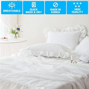 img 3 attached to 🔥 Elim Cool Blanket for Hot Sleepers - Lightweight Cooling Sheets to Beat the Heat All Year Round, Alleviating Hot Flashes and Night Sweats; Korean-Made in Twin Size (White)