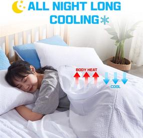 img 2 attached to 🔥 Elim Cool Blanket for Hot Sleepers - Lightweight Cooling Sheets to Beat the Heat All Year Round, Alleviating Hot Flashes and Night Sweats; Korean-Made in Twin Size (White)