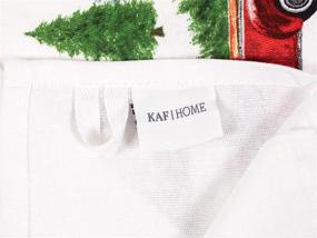 img 3 attached to 🎅 KAF Домашний кухонный рушник праздничный набор из 4 штук - Цифровая печать на 100% хлопке, размером 18 x 28 дюймов (дизайн праздничного грузовика)