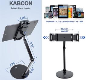 img 2 attached to 📱 Улучшенная гибкость с регулируемой посадкой KABCON и вращаемые на 360 градусов аксессуары для планшета с множеством углового просмотра.