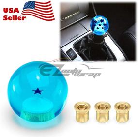 img 3 attached to 🐉 EzAuto Wrap Universal Blue Dragon Ball Z 1 Star 54mm Shift Knob with Adapters | Ideal for Most Car Models