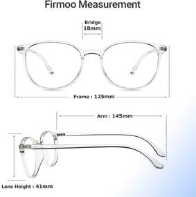 img 1 attached to 👓 Firmoo Blue Light Blocking Unisex Reading Glasses – Square Computer Readers with Magnification