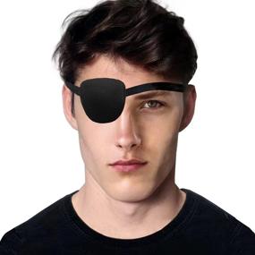 img 4 attached to 👁️ Misssix 3D Eye Patch for Adults and Kids - Adjustable Patch for Left or Right Eyes in Black: Enhance Eye Comfort & Style