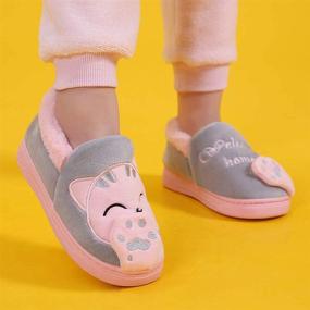 img 2 attached to 🧦 Warm and Cozy Toddler Slippers: Perfect Little Winter Indoor Shoes for Boys