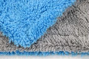 img 1 attached to 🔷 [Royal Plush] Dual Layer Microfiber Detailing Towel (16 in. x 16 in, 700 GSM) - 3 Pack (Blue/Gray)