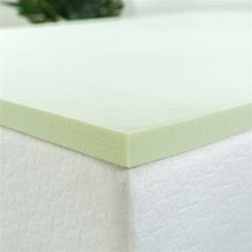 img 4 attached to 🌿 ZINUS 1.5 Inch Green Tea Memory Foam Mattress Topper - Pressure Relief & CertiPUR-US Certified | Twin Size