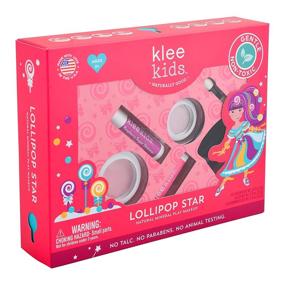 img 3 attached to Набор детской косметики Lollipop Star Klee Kids - 4 предмета с компактами от Luna Star Naturals