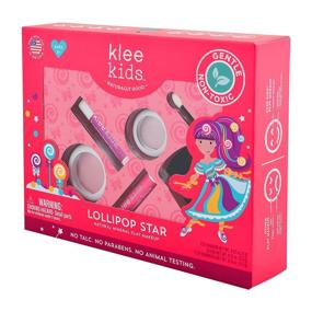 img 2 attached to Набор детской косметики Lollipop Star Klee Kids - 4 предмета с компактами от Luna Star Naturals