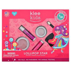 img 4 attached to Набор детской косметики Lollipop Star Klee Kids - 4 предмета с компактами от Luna Star Naturals