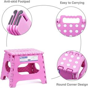 img 1 attached to Acko Stool 11 Lightweight Collapsible Adults Pink