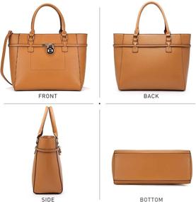 img 3 attached to Stylish Handbags with Shoulder Handle & Padlock: Women's Satchels & Wallets Collection