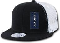 🧢 decky 6 panel flat bill trucker cap: trendy headwear that redefines style логотип