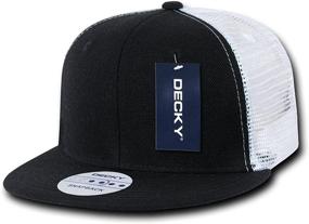 img 2 attached to 🧢 DECKY 6 Panel Flat Bill Trucker Cap: Trendy Headwear That Redefines Style