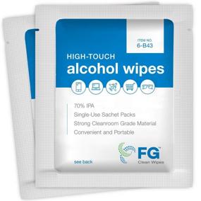 img 1 attached to 🧼 FG Clean Wipes Lint Free 70% IPA Wipes - The Ultimate Solution for Effective Cleaning - 100 Sachets - Made in the USA - Saturix 6B43